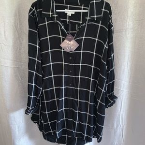Plus size long sleeve tunic